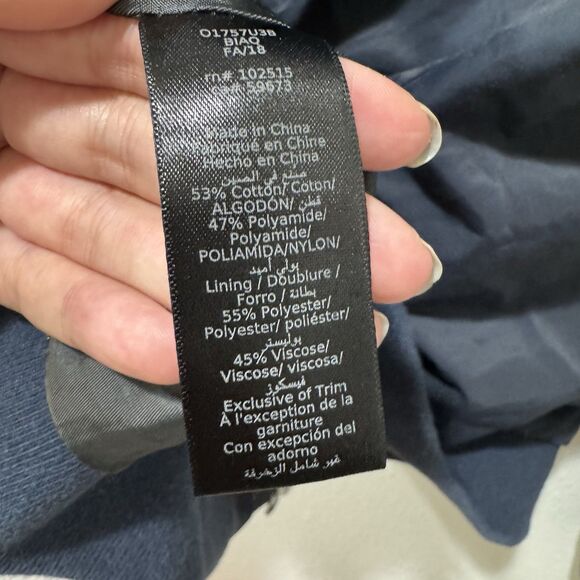 John Varvatos Jacket Bomber Navy Full Zip Snap Pockets Designer Lined Men Large - Picture 9 of 9